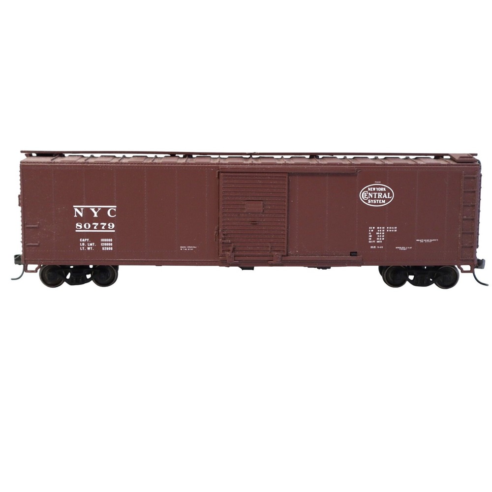 NYC 80779 New York Central System HO Scale Boxcar Brown Freight Train Car - Picture 2 of 7